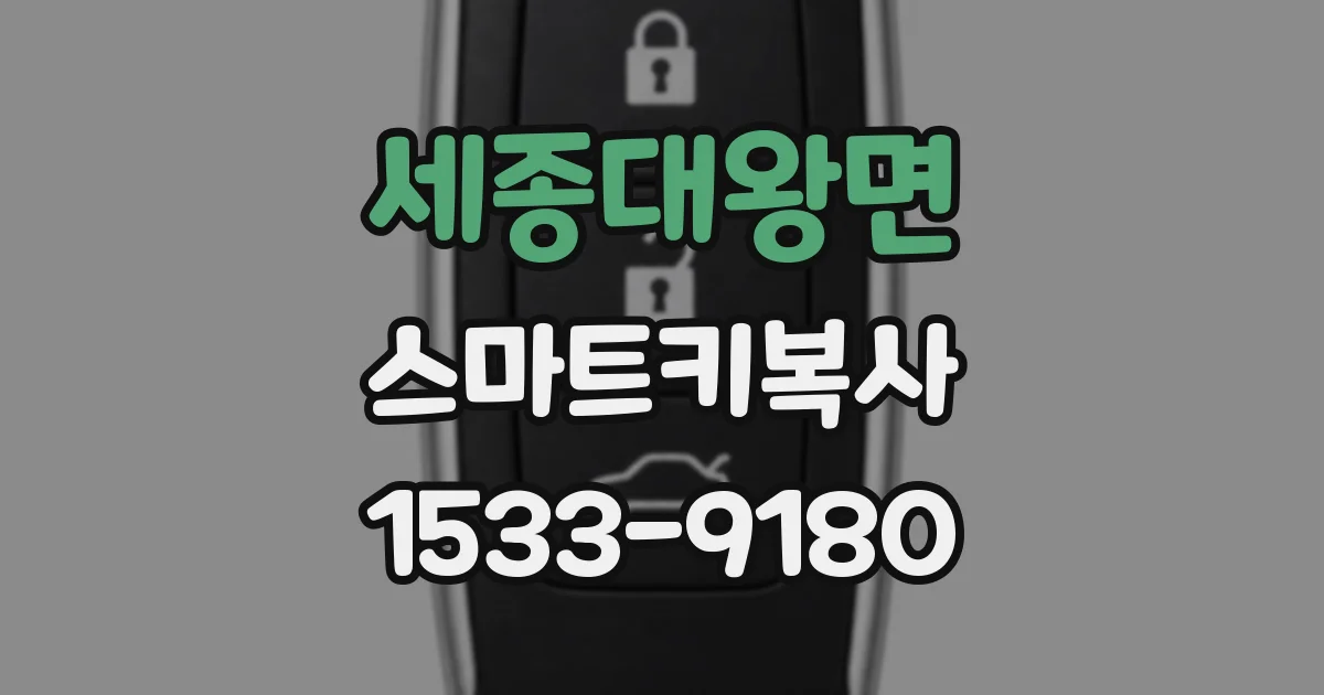 세종대왕면 스마트키복사