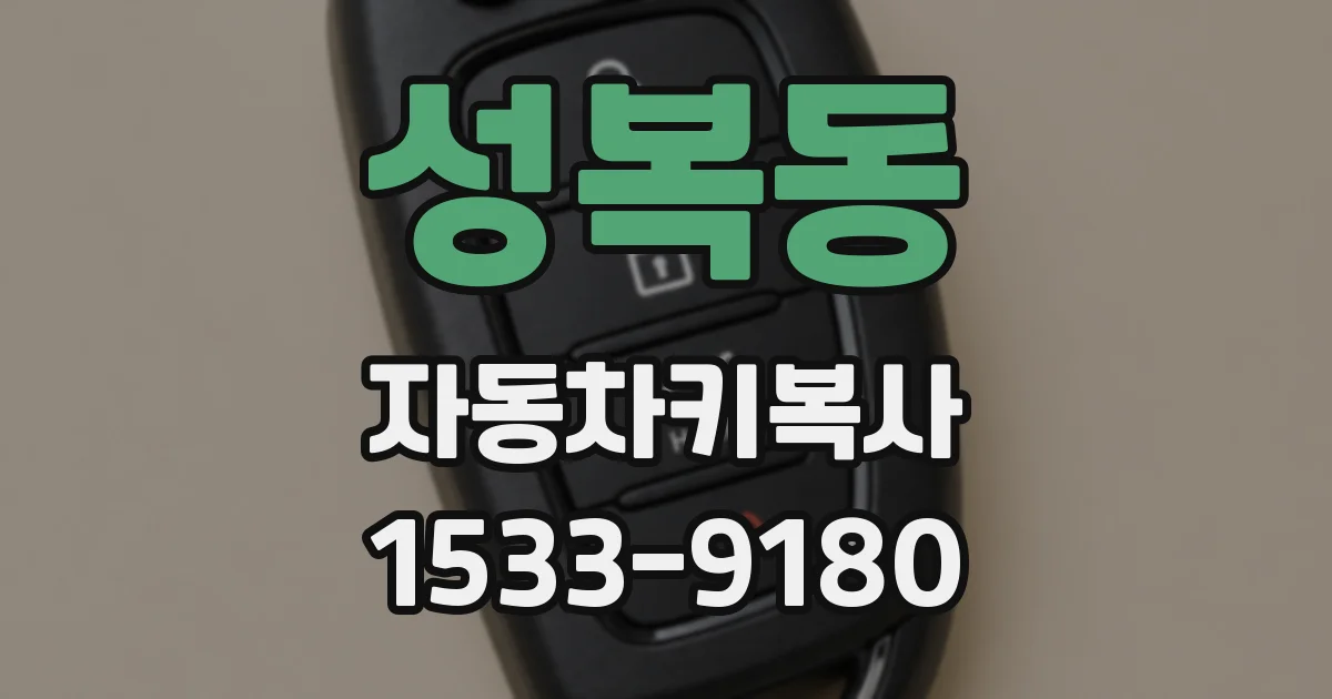 성복동 자동차키복사