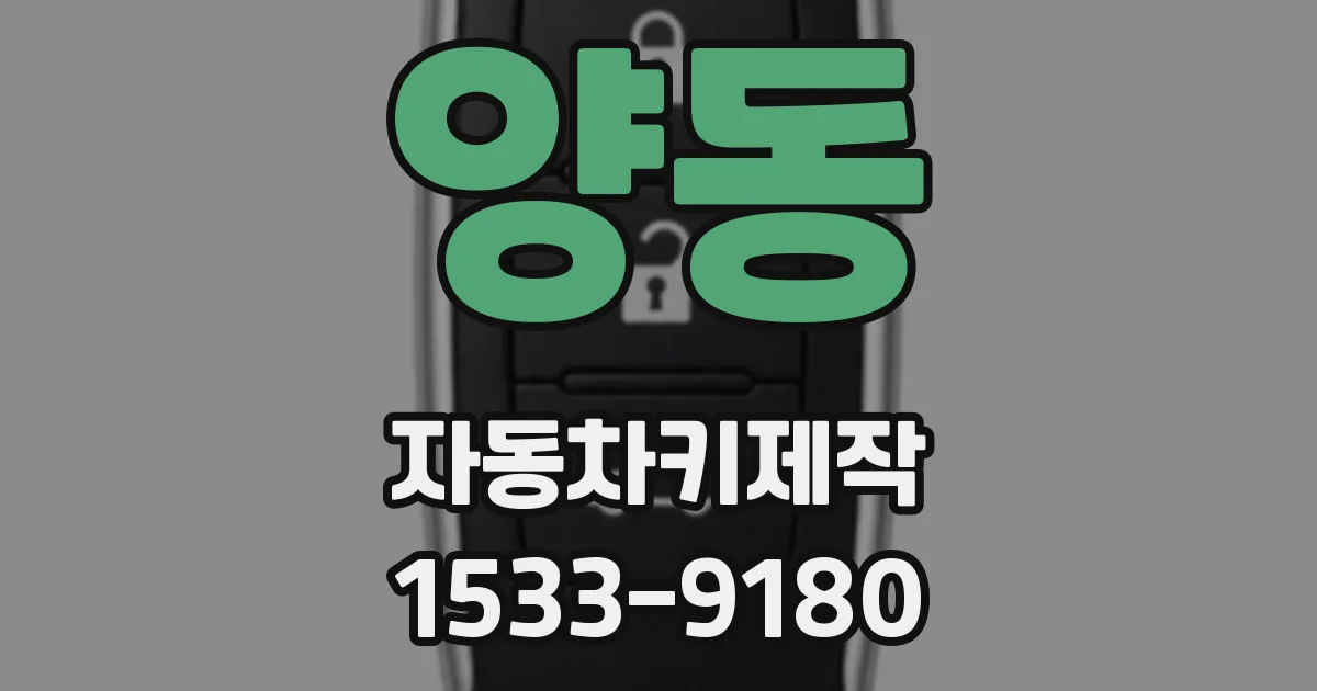 양동 자동차키제작