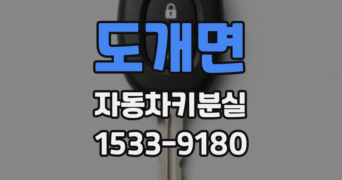 도개면 자동차키분실