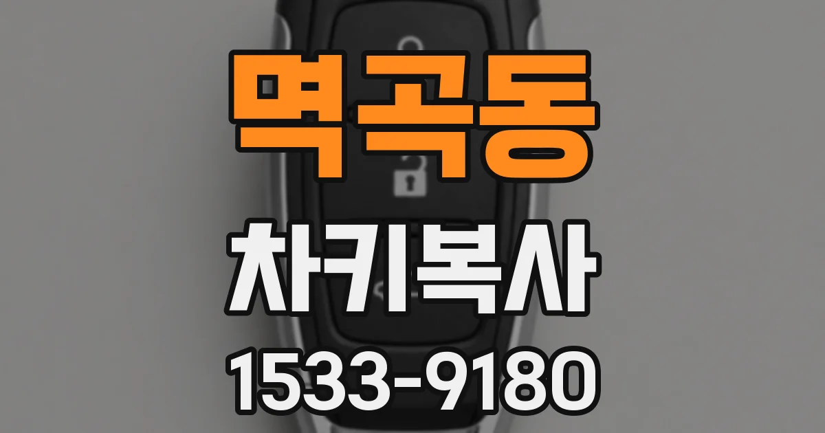 멱곡동 차키복사