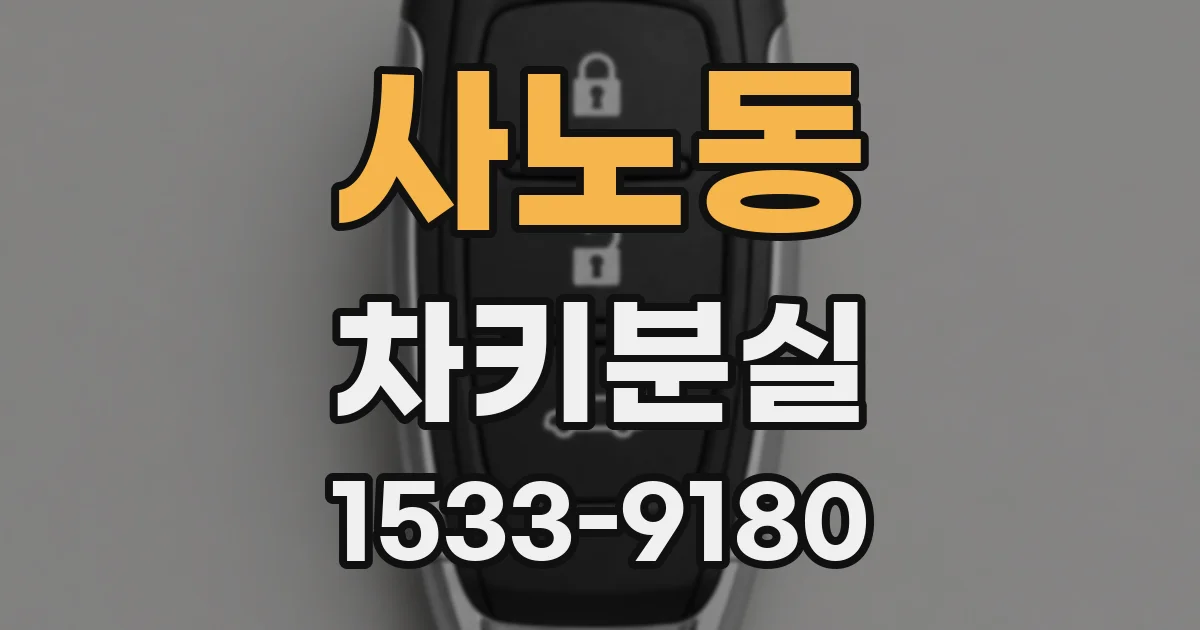 사노동 차키분실