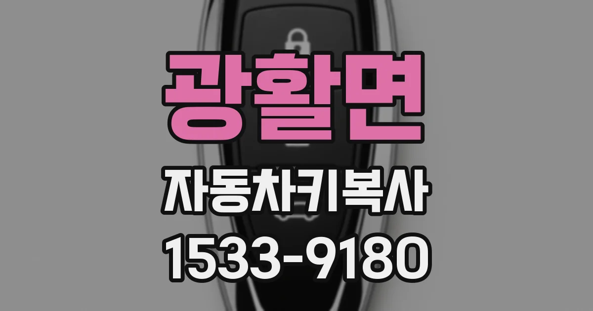 광활면 자동차키복사