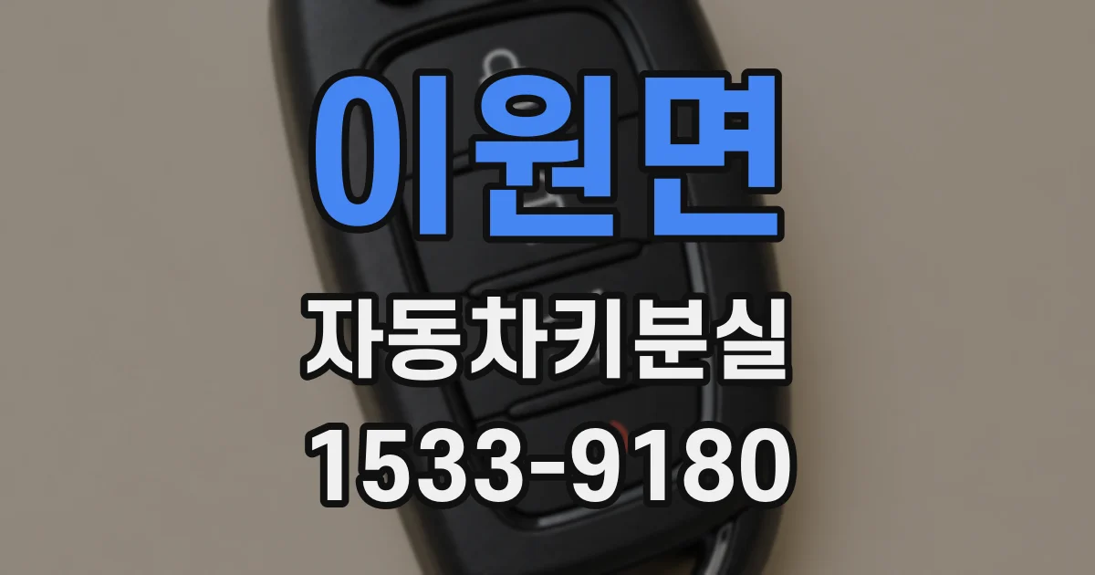 이원면 자동차키분실