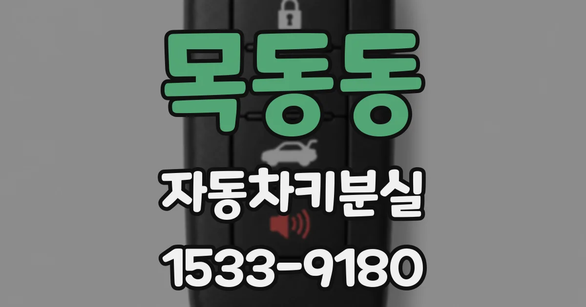 목동동 자동차키분실