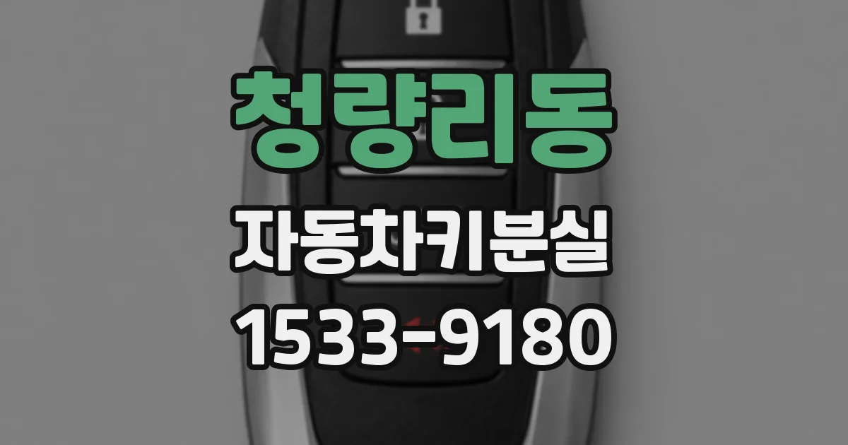 청량리동 자동차키분실