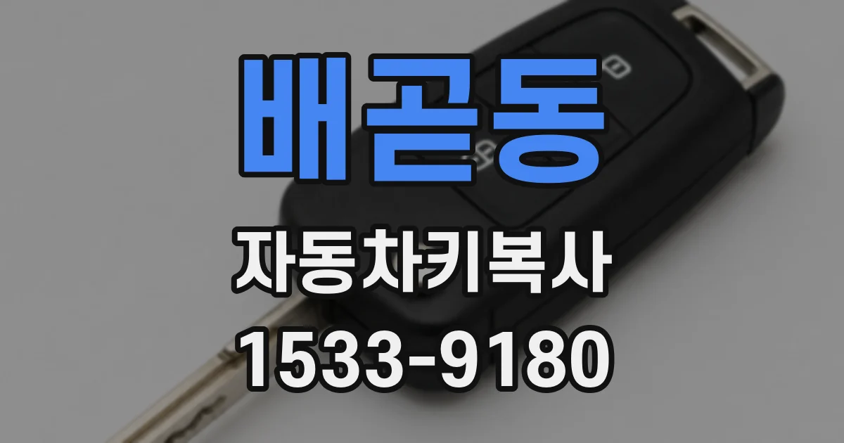 배곧동 자동차키복사