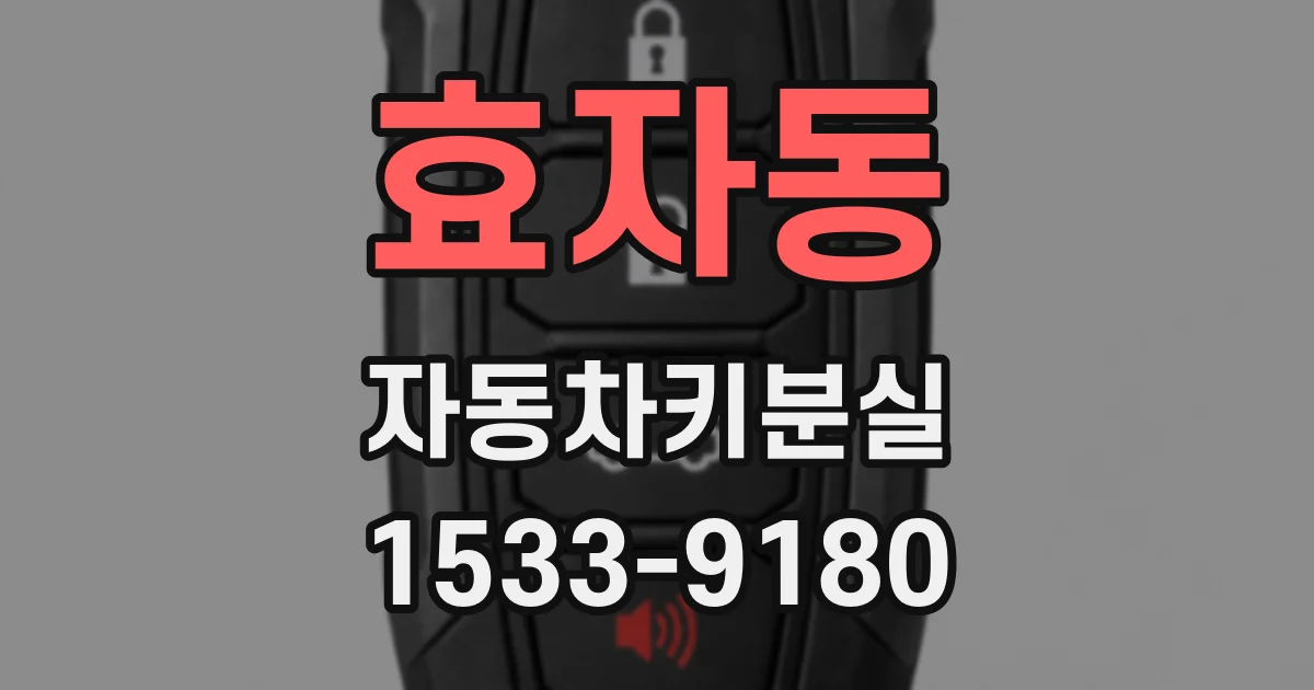 효자동 자동차키분실