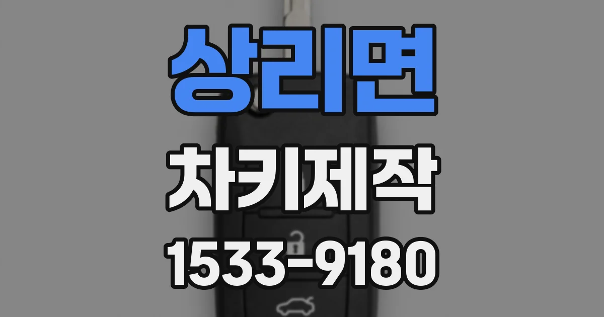 상리면 차키제작