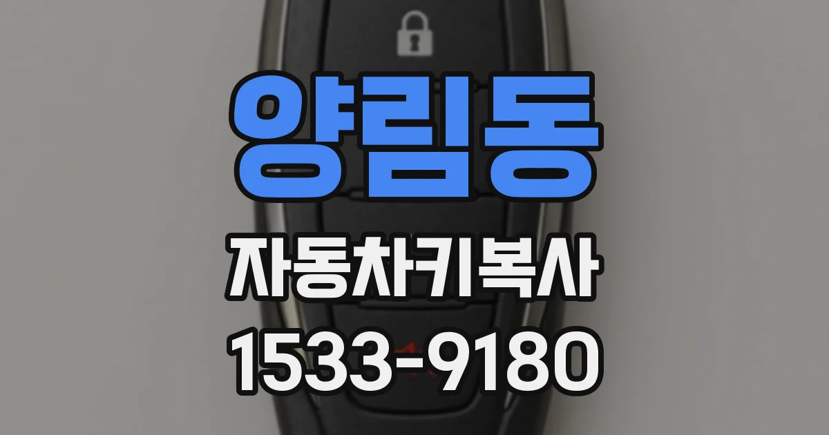 양림동 자동차키복사