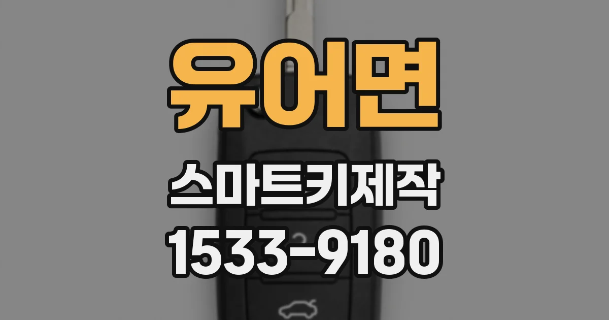 유어면 스마트키제작