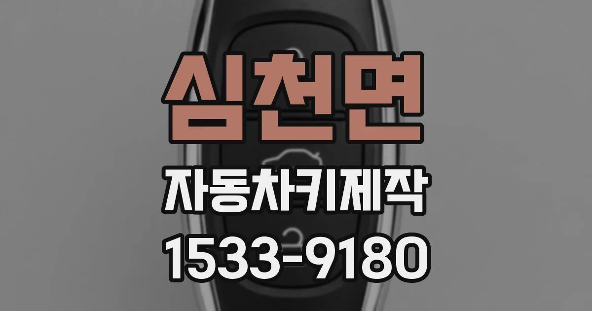 심천면 자동차키제작