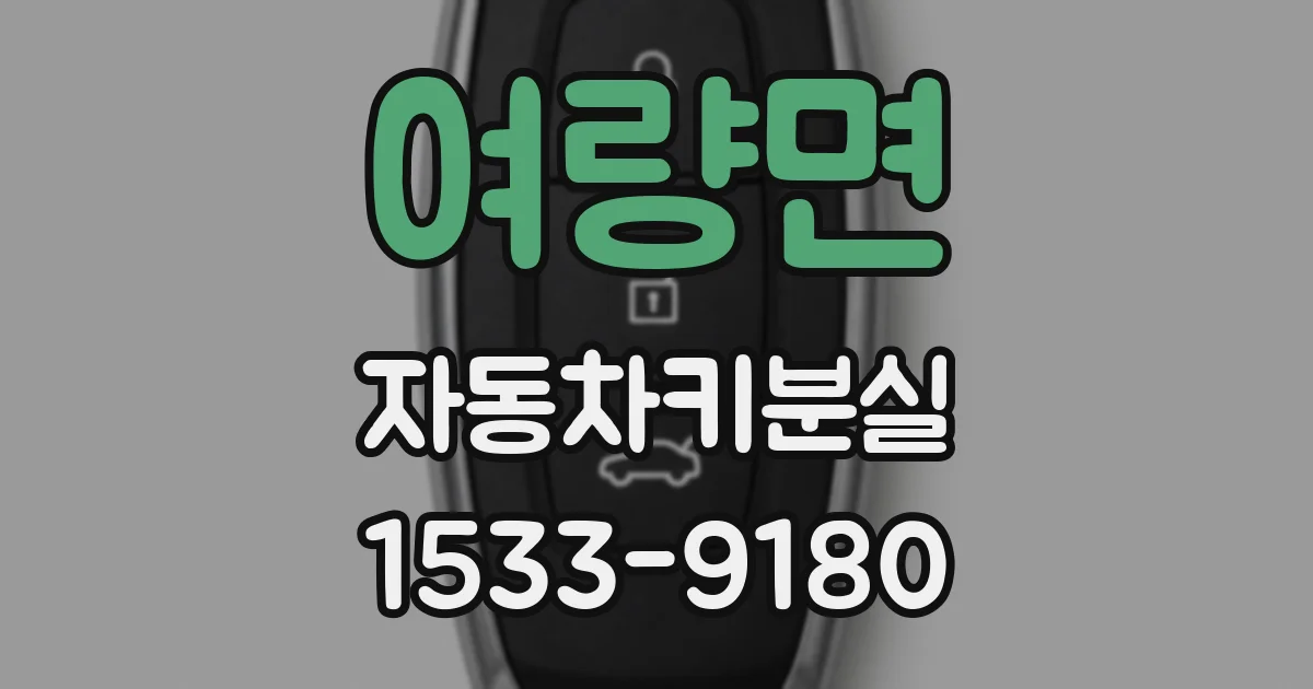 여량면 자동차키분실