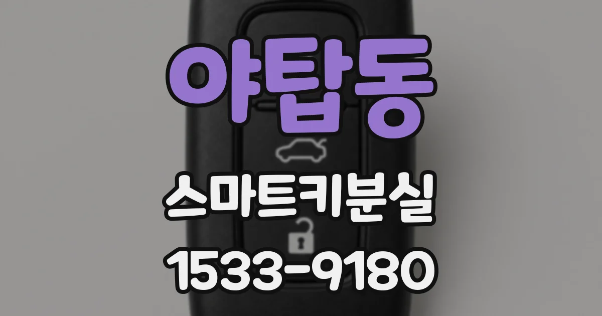 야탑동 스마트키분실