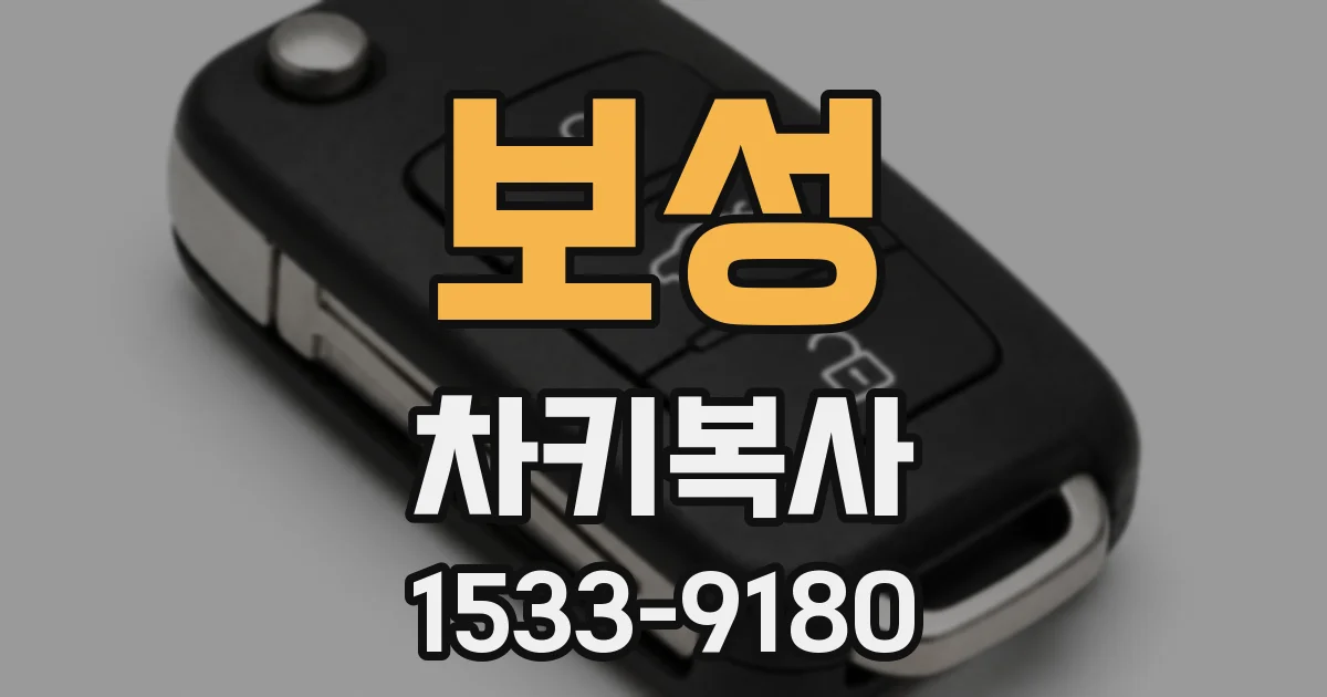 보성 차키복사