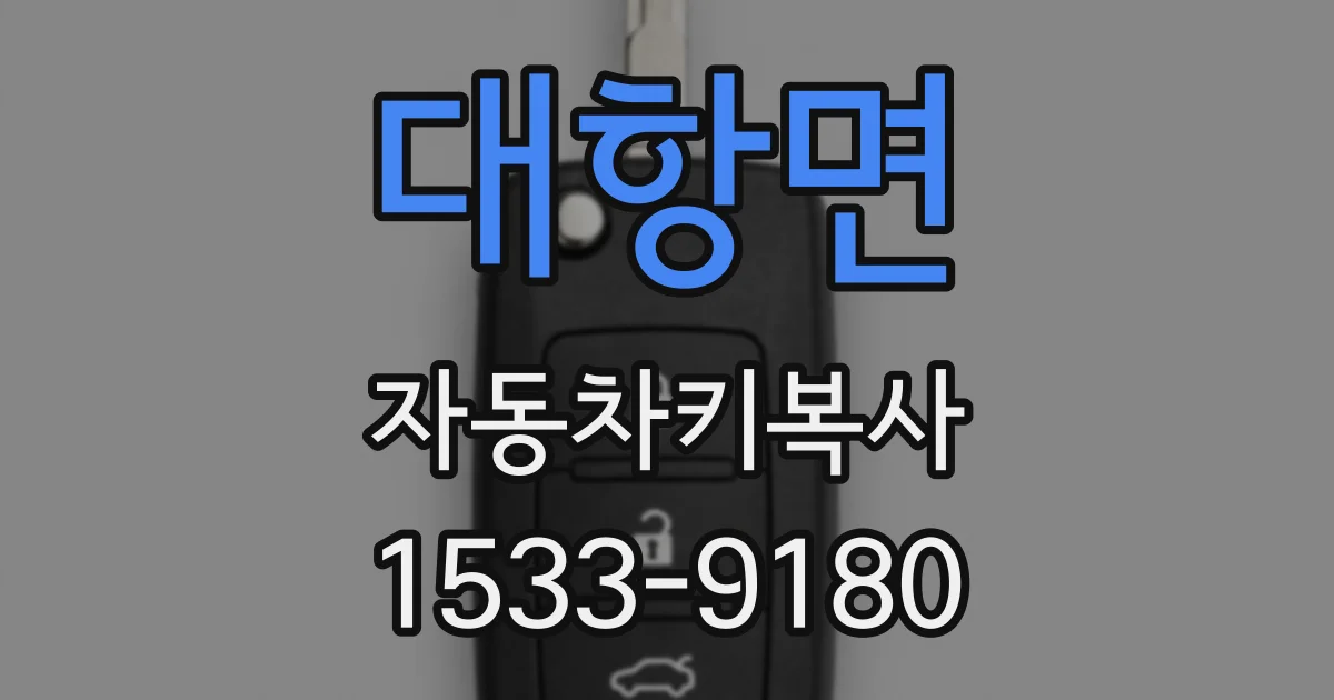 대항면 자동차키복사