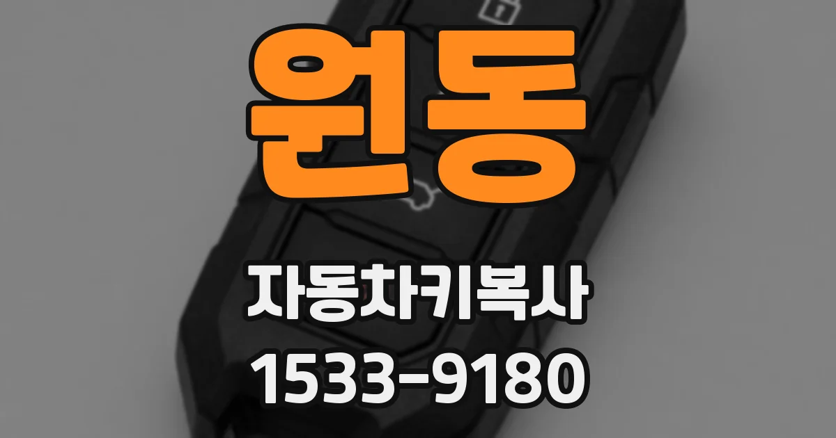 원동 자동차키복사