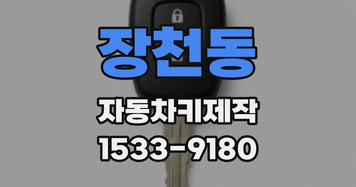 장천동 자동차키제작