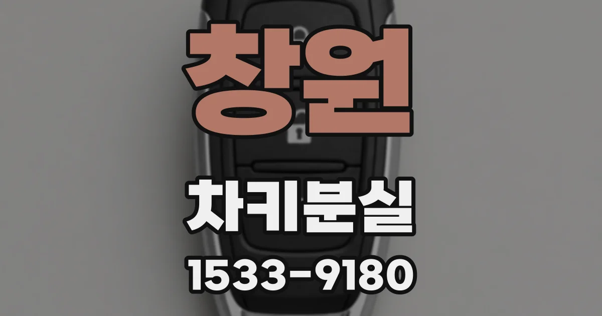 창원 차키분실