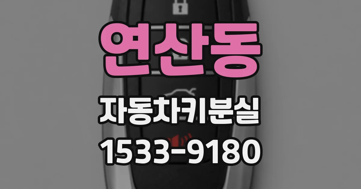 연산동 자동차키분실