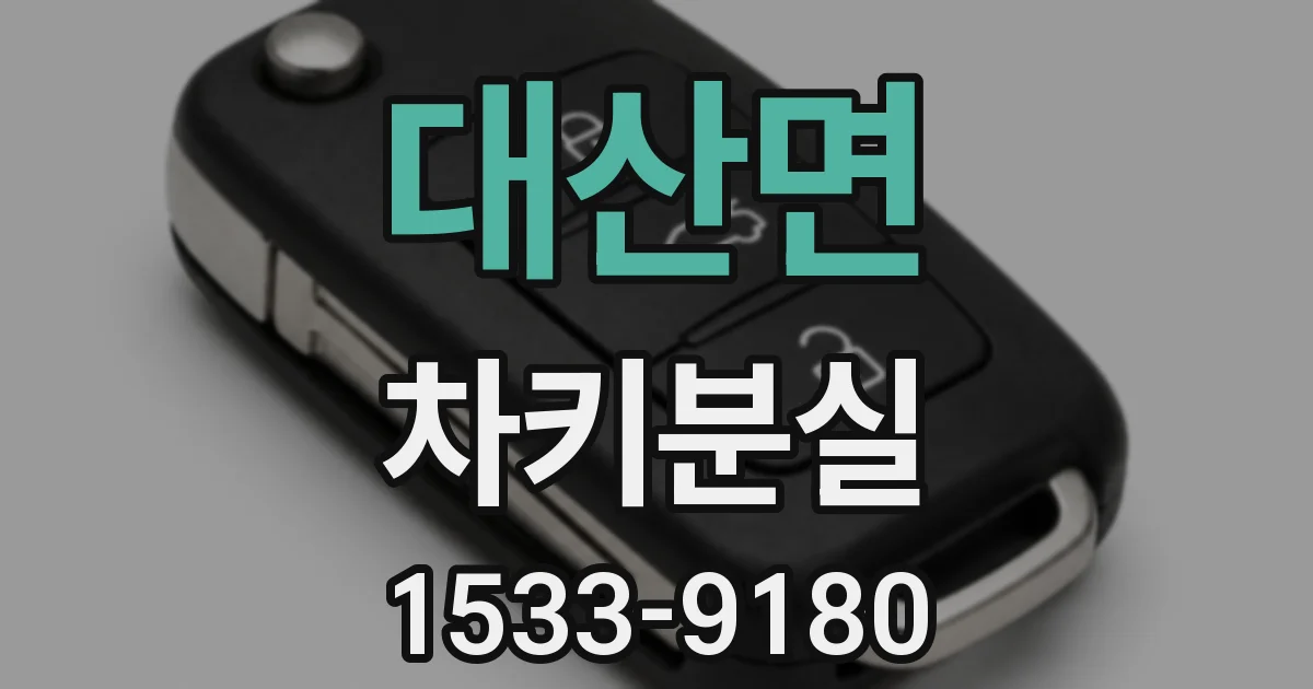 대산면 차키분실