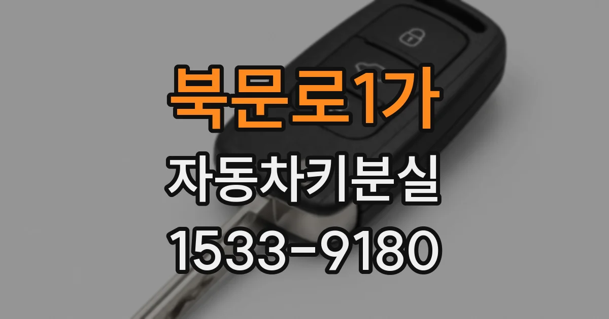 북문로1가 자동차키분실