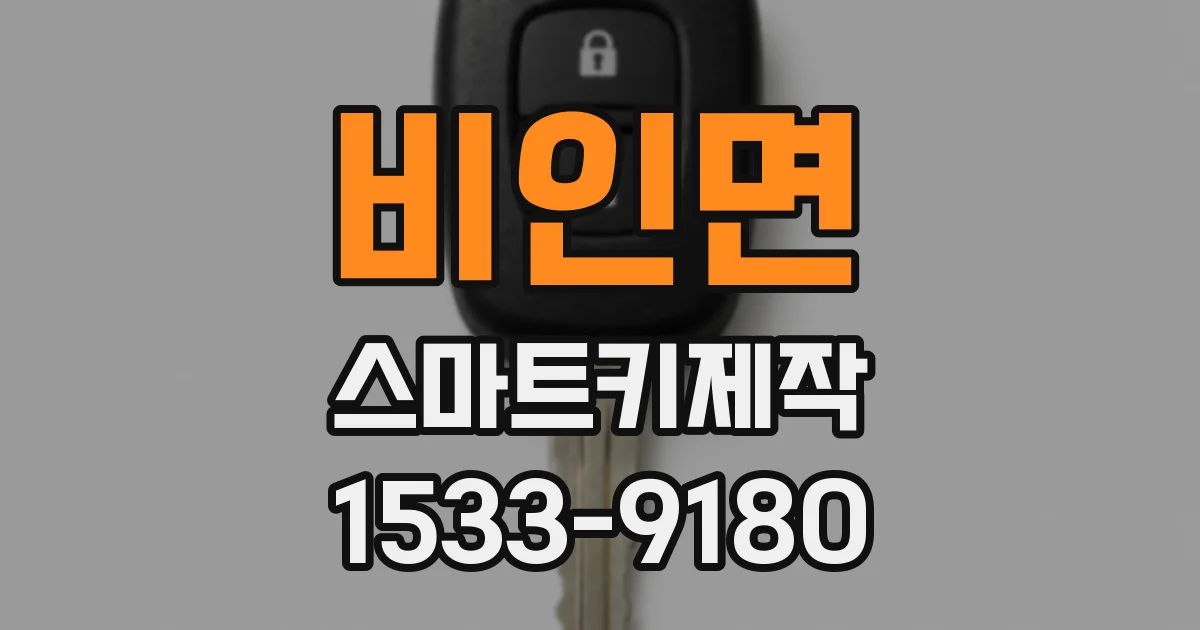 비인면 스마트키제작