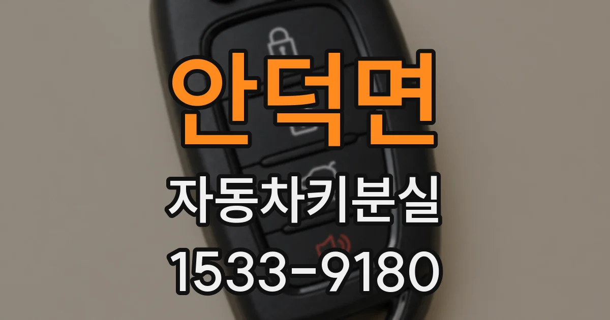 안덕면 자동차키분실