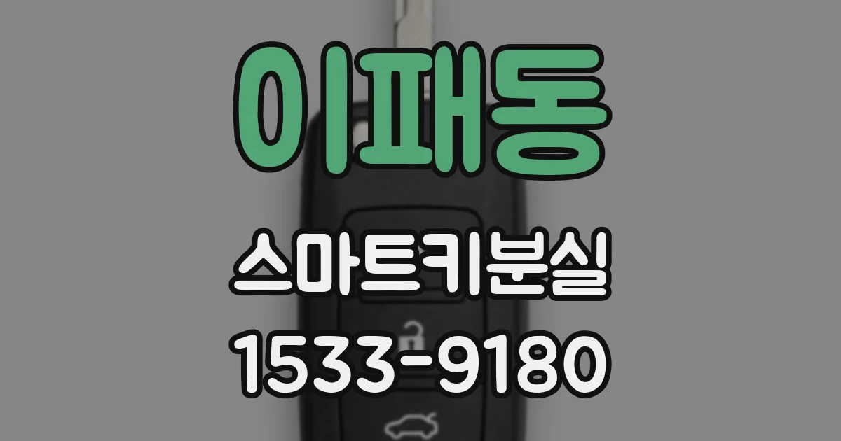 이패동 스마트키분실