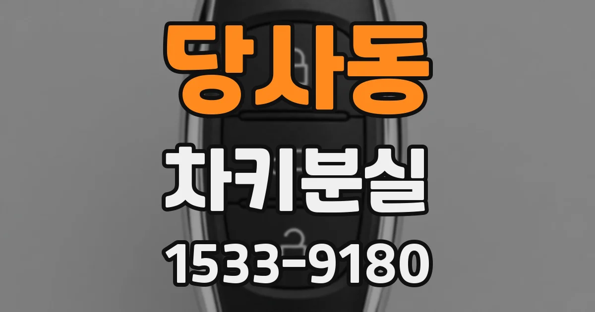 당사동 차키분실