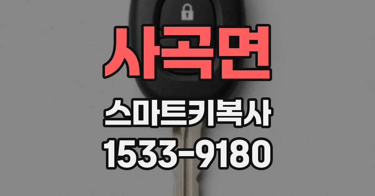 사곡면 스마트키복사