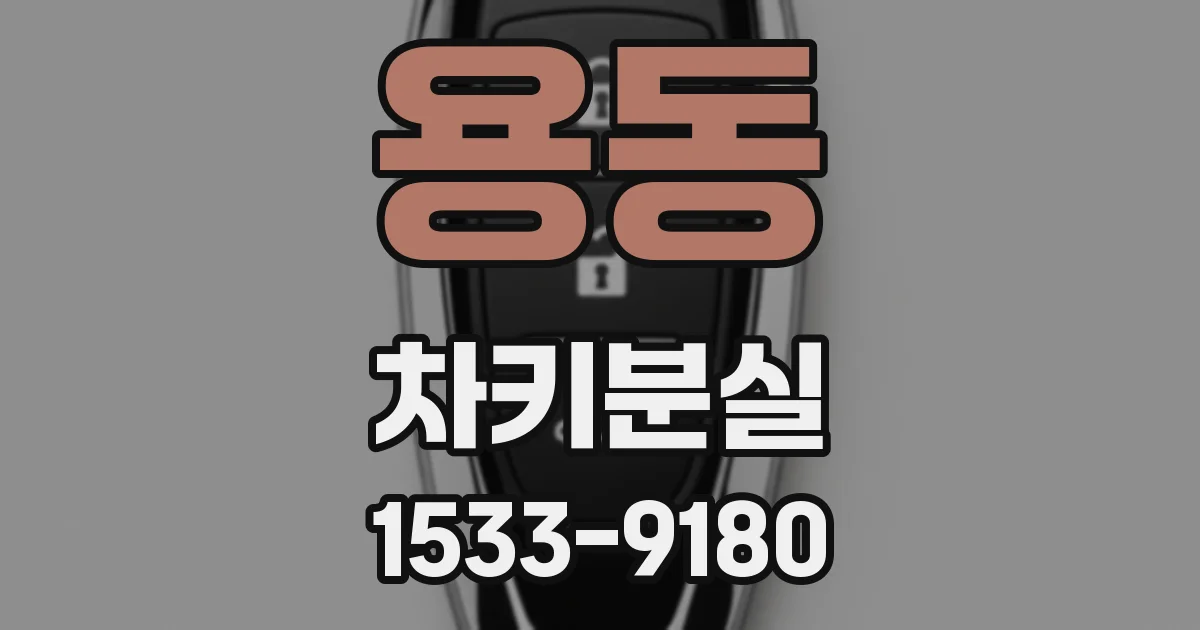 용동 차키분실