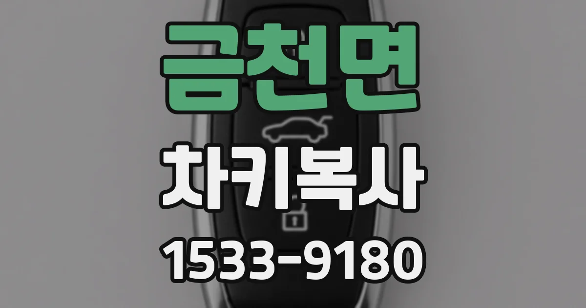 금천면 차키복사