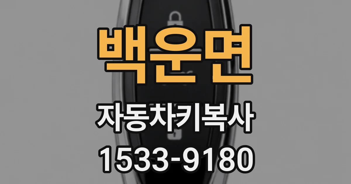 백운면 자동차키복사