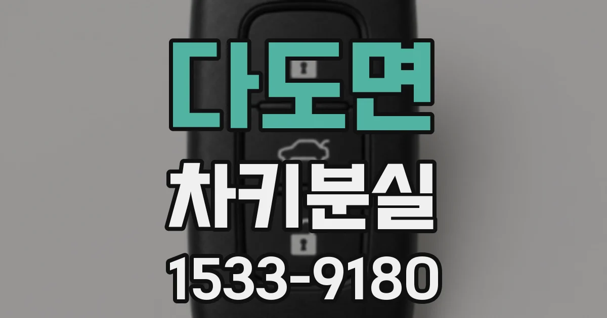 다도면 차키분실