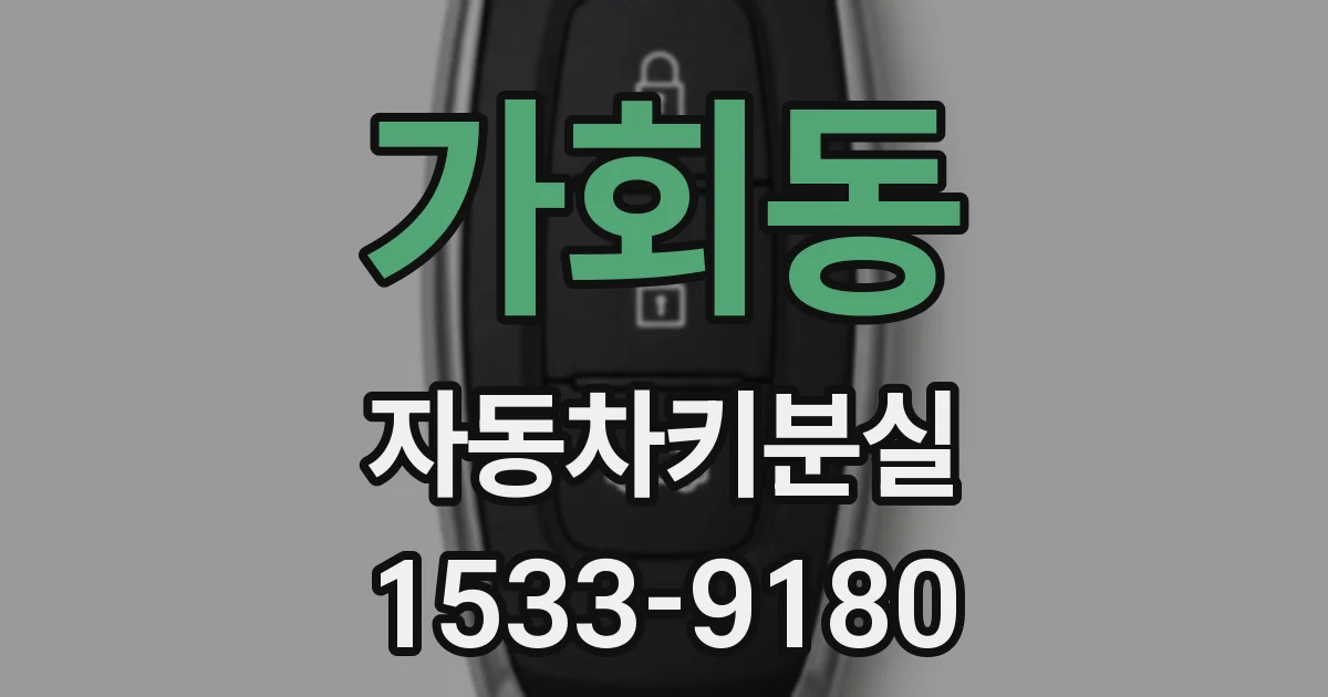 가회동 자동차키분실
