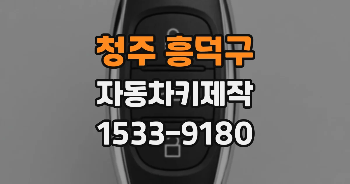 청주 흥덕구 자동차키제작