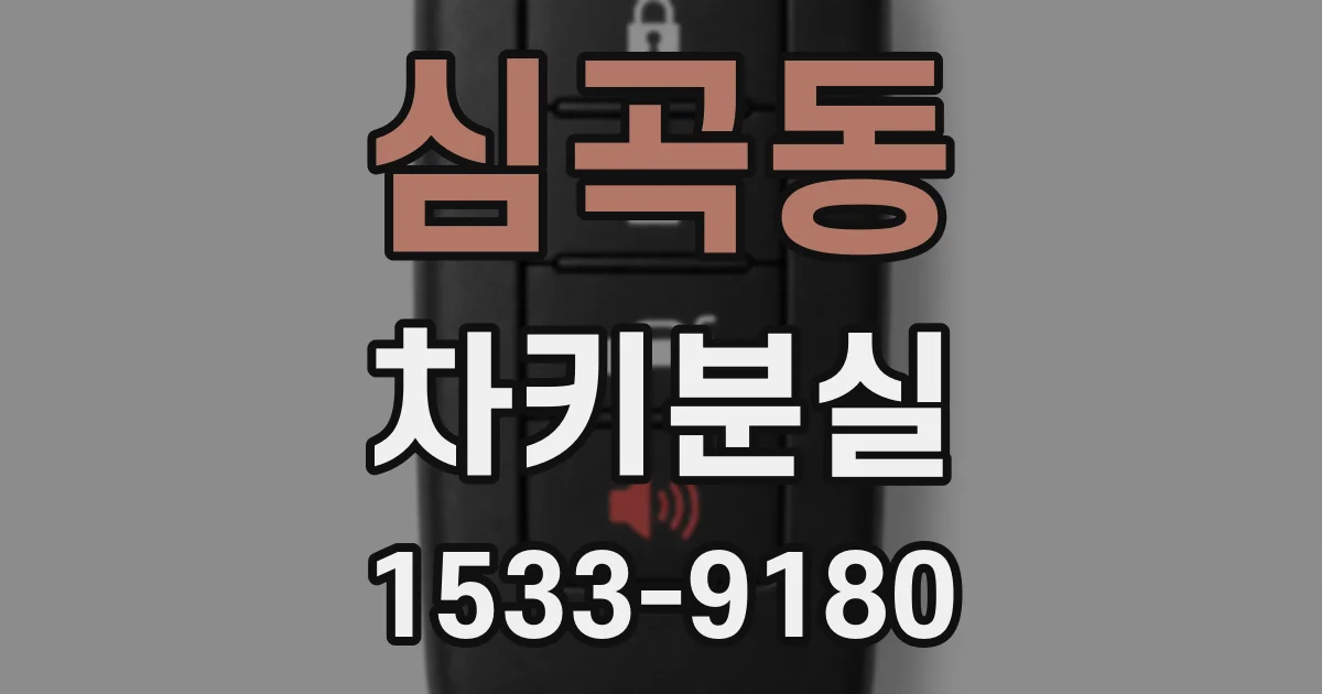 심곡동 차키분실