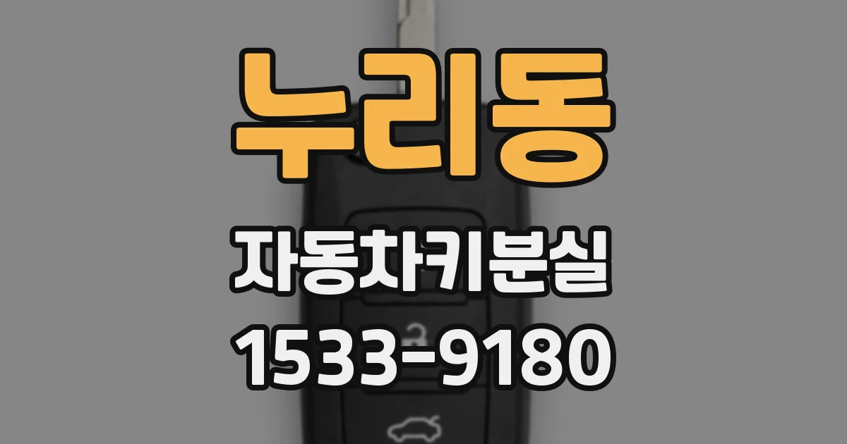 누리동 자동차키분실