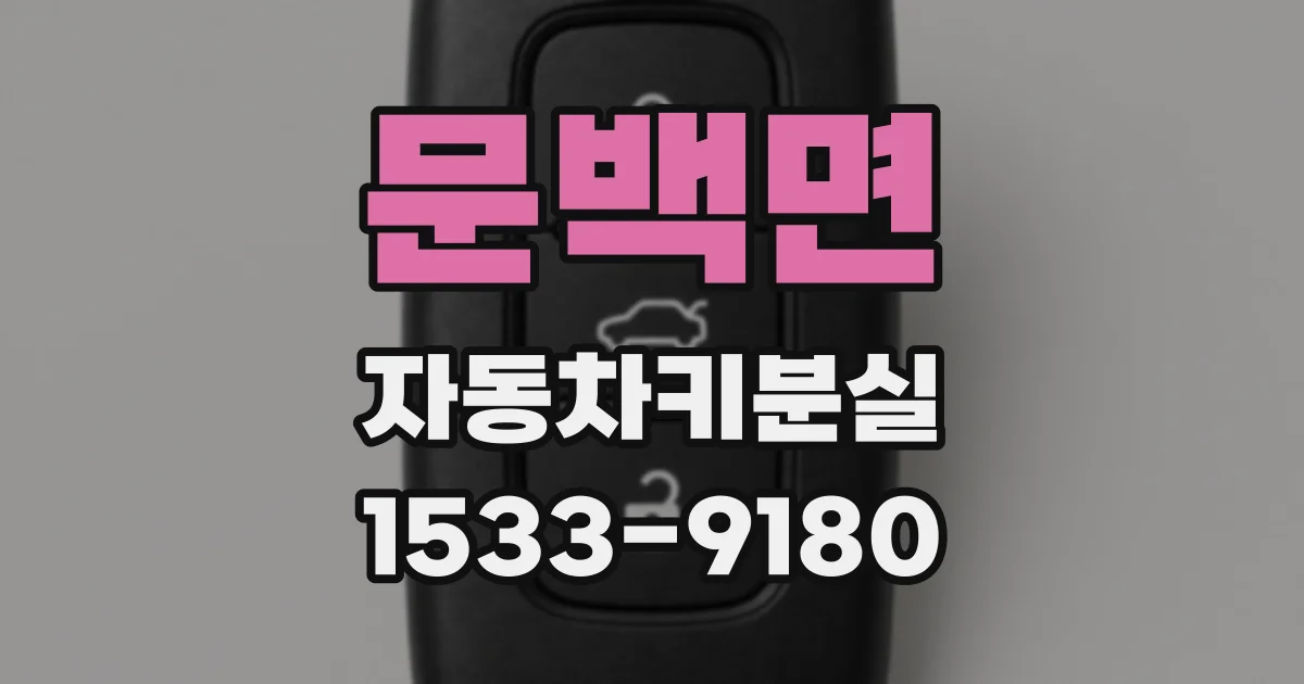 문백면 자동차키분실