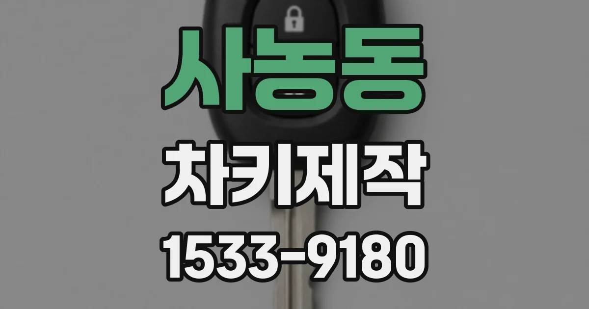 사농동 차키제작