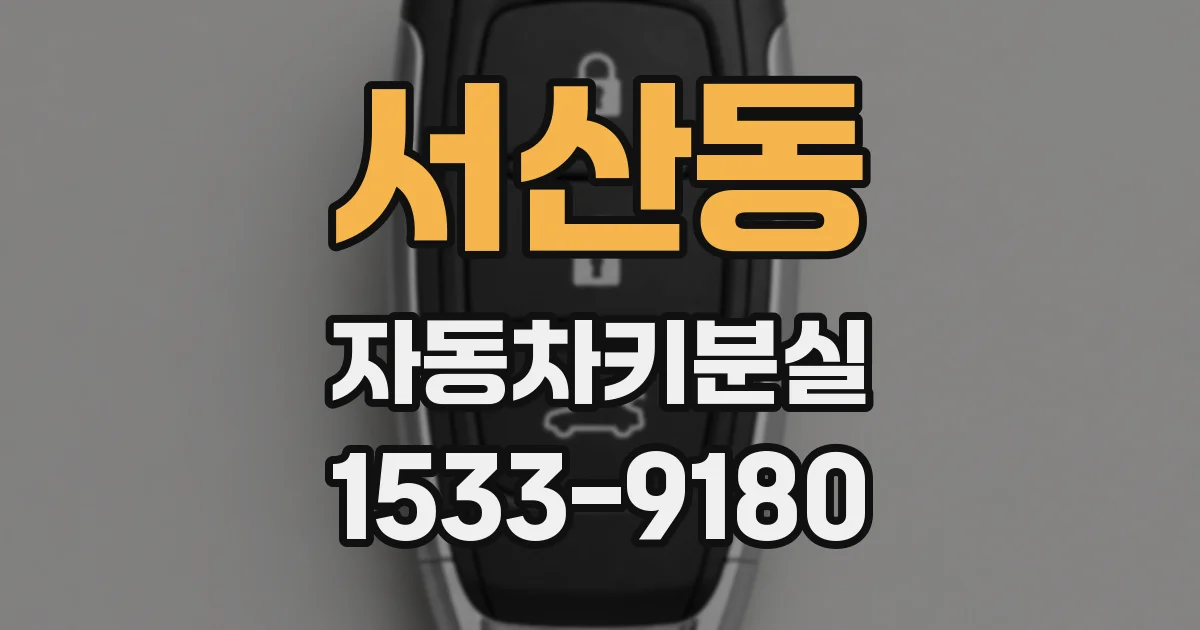 서산동 자동차키분실