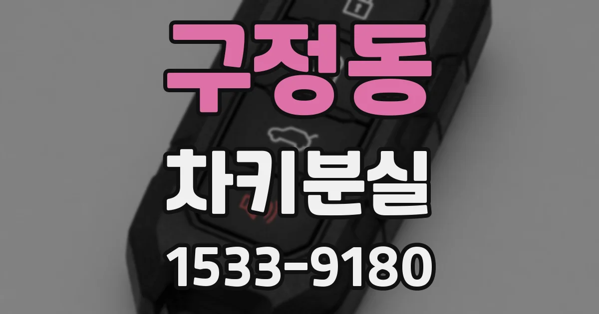 구정동 차키분실