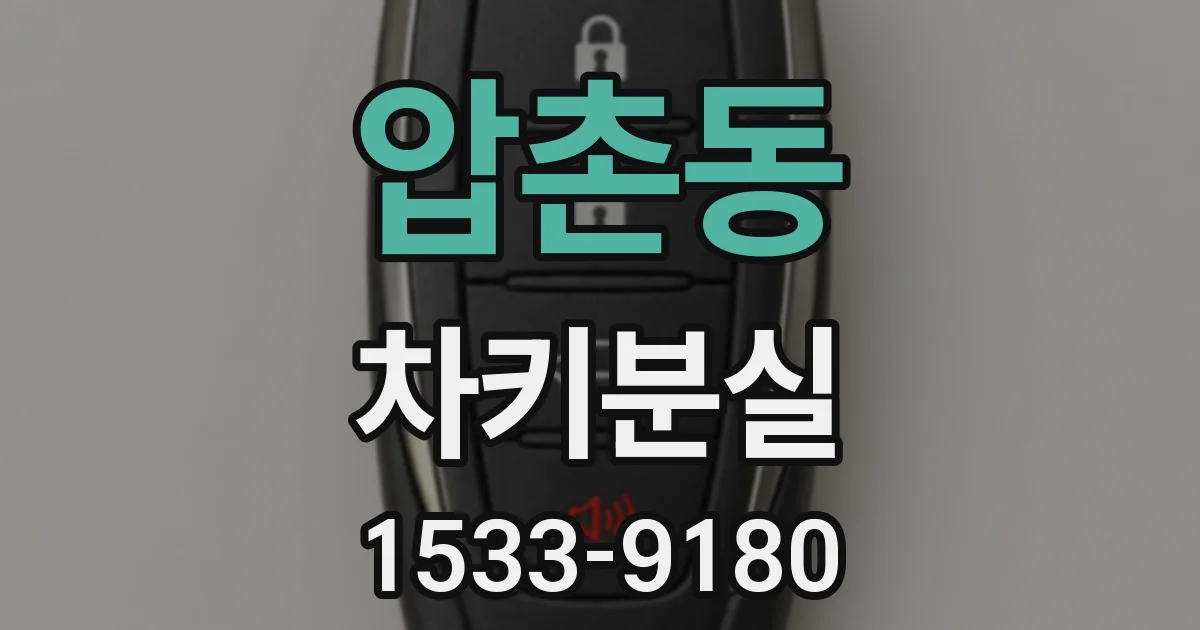 압촌동 차키분실