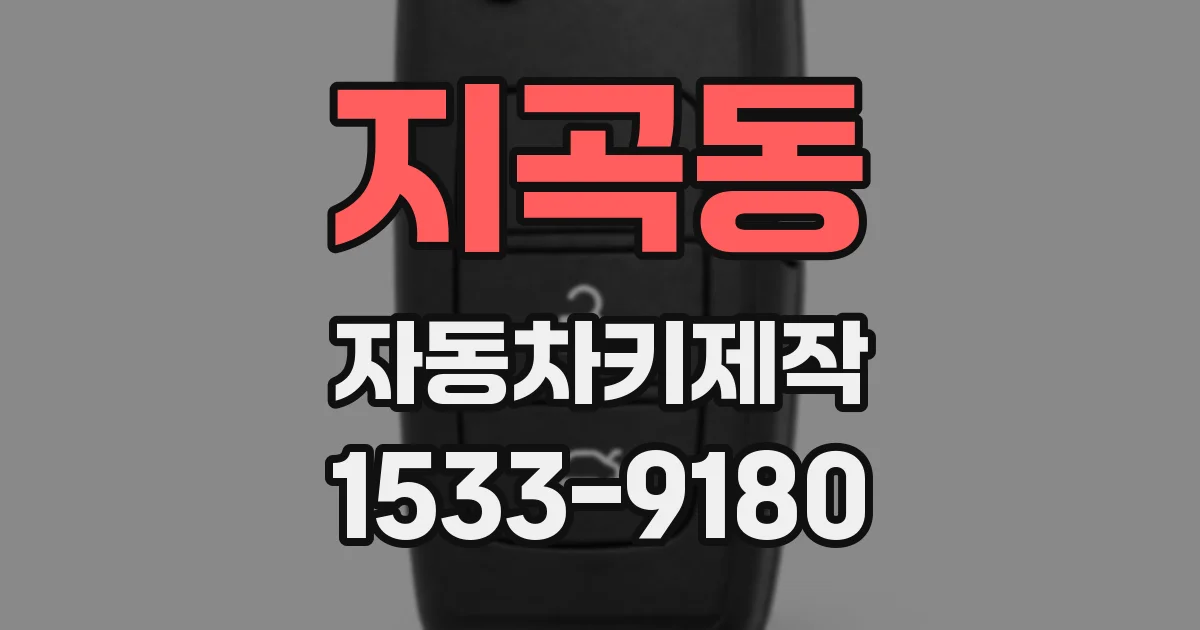 지곡동 자동차키제작