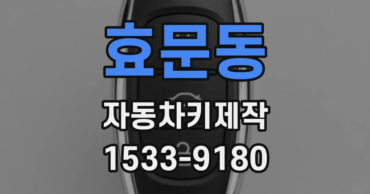 효문동 자동차키제작