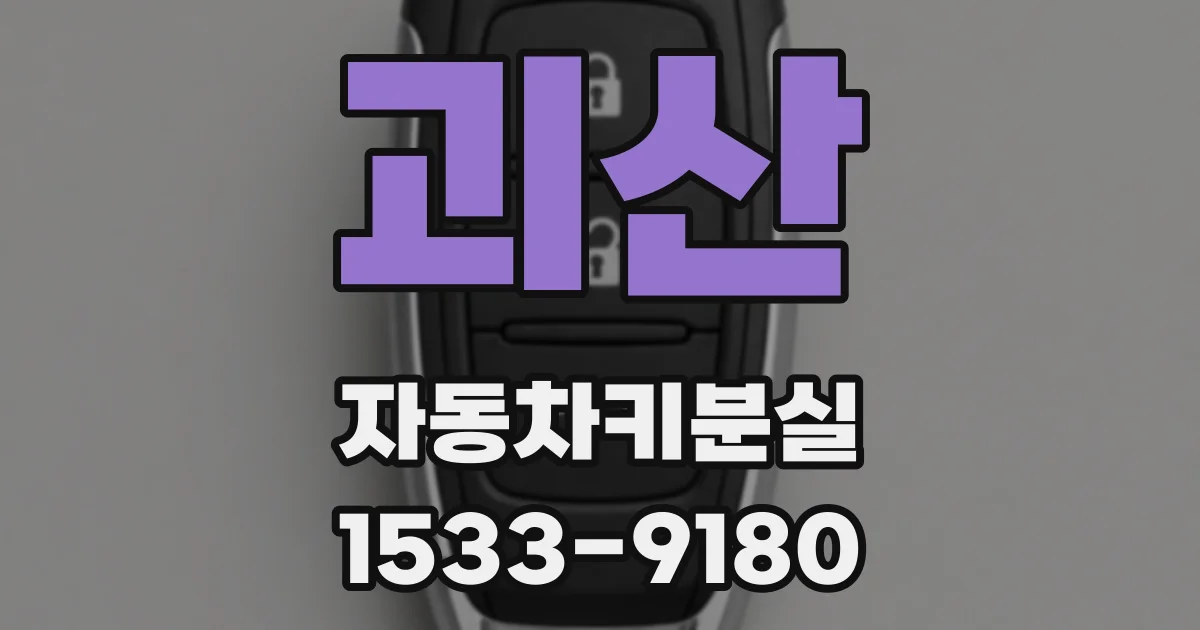괴산 자동차키분실