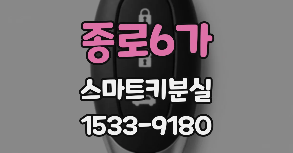 종로6가 스마트키분실