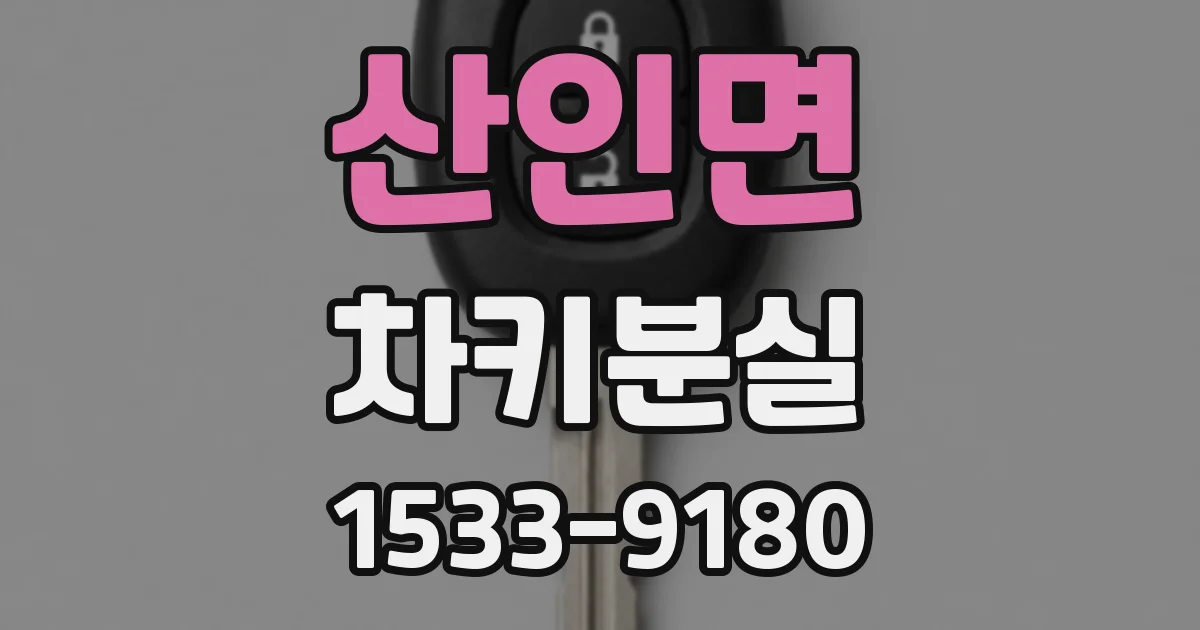 산인면 차키분실