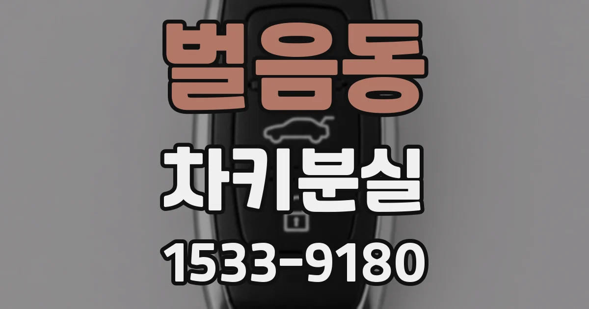 벌음동 차키분실